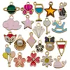 Estilo Coreano Goteo de Aceite Nube Globo Estrella de Cinco Puntas Trébol de Cuatro Hojas Aleación Accesorios de Joyería Pendientes Colgantes DIY Colgantes Perforados
