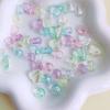 Cadena para teléfono móvil con cuentas cuadradas de color transparente, forma de corazón de melocotón, acrílica, hecha a mano, accesorios para pulseras y collares.