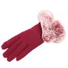 Luvas Quentes, Luvas para Tela de Toque, Femininas para Exterior com Forro de Veludo, Luvas de Pelo Sintético de Coelho, Luvas de Outono e Inverno