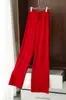 Pantalones de punto para mujer de invierno con hilo de mecha engrosado de cuatro vías elásticas, cálidos, duraderos, estructurados, de pierna recta, al por mayor