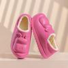 Chinelos de Algodão Eva Home São Impermeáveis e Resistentes a Manchas, Adequados para Uso Externo, Antiderrapantes, Leves, com Solado Espesso, Sapatos de Algodão Fechados Atrás para Mulheres, com Lã Adicionada para Aquecimento