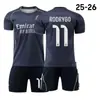 252 Camiseta de Visitante del Real Madrid Número 5 Bellingham Número 10 Mbappé Número 7 Vinícius Camiseta con Número Correcto