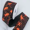 Cinta de Punto con Borde de Alambre de Murciélago y Calabaza de Halloween Material de Cinta Decorativa para Caja de Dulces para Pastel Bolsa de Juguete para Niños