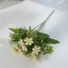 Ramo de Flores Artificiales Pequeño Ramo de Flor de Cerezo Ramo de Mano para Boda Decoración del Hogar Pequeño Fresco Transfronterizo Nuevo Producto Venta Caliente