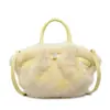 Bolsa de Mão Plissada de Pelúcia com Textura de Luxo para Mulheres 2025 Outono Nova Casual Elegante Versátil de Ombro Único Transversal