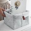 Cesta de fieltro para guardar artículos varios, cesta de lavandería de gran capacidad, cesta de almacenamiento para dormitorio, cesta de almacenamiento de ropa interior para dormitorio, colgante