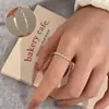 Anillo de Flor Iris Cruz de Zirconia Estilo Coreano para Mujer Diseño de Nicho Versátil Anillo Abierto para Dedo Índice Apilable Accesorios Personalizados