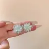 Pendientes de flor de hielo de color Ins diseño simple dulce nicho temperamento personalidad moda pendientes versátiles mujer
