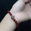 Pulseira de Cinábrio Anel Liso Ano do Zodíaco Amuleto de Segurança Contas da Fortuna Femininas Fio Vermelho Popular Acessório da Sorte