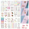 Estoque Pronto do Fabricante Adesivos de Tatuagem Estilo Pequeno e Fresco com um Toque de Luxo, Letras em Inglês Estilo Ins, Adesivos de Tatuagem Personalizados de Rosa, Artístico