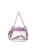 Bolso de Cadena Transparente de Moda al por Mayor Bolso para Mujer con Diamantes Completos Popular Nueva Moda Portátil PVC Bolso de Hombro Bolso para Niñas