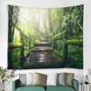 Tecido de Tapeçaria para Pendurar na Parede Amazon Mais Vendido no Exterior Pano de Fundo Estilo Ins Série Floresta Pano Decorativo Tapeçaria Boêmia