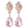 Pendientes Colgantes de Diamante de Lujo Accesible Estilo Europeo y Americano Pendientes Exagerados Estilo Palacio Retro Joyería para Orejas Elegante Moda de Nicho
