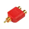 Enchufe de conversión de audio y video RCA revolución doble loto madre adaptador de audio RCA uno a dos color opcional