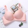 Conjunto de Lingerie Feminina Sem Costura Peça Única Sutiã Sem Aro Push-Up Top Sexy Calcinha Fina Grossa Decote V Profundo Sutiã Pequeno