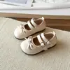 Novos Sapatos Mary Jane de Couro para Meninas Primavera/Verão Estilo Primavera/Outono Laço Solado Macio Sapatos de Princesa Sapatos para Bebê Engatinhar