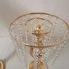 Transfronterizo Nuevo Accesorios de Boda Soporte de Flores Hierro Cristal Candelabro Adornos de Giro Decoración de Mesa de Comedor Galvanoplastia Guía de Camino
