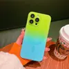 Funda para Teléfono con Efecto Magnético Líquido Degradado Bicolor Sensación de Piel 16 Adecuada para iPhone 17 Pro Max Película para Lente 15 Anticaídas 14