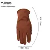 Luvas Quentes de Outono e Inverno com Lã Adicionada e Espessamento, Compatíveis com Tela de Toque, à Prova de Vento, Resistentes ao Frio, Ciclismo ao Ar Livre, Luvas Antiderrapantes de Cinco Dedos, Transfronteiriças
