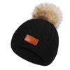 2021 comercio exterior nuevo gorro de punto cálido para niños otoño e invierno rizado pequeño cuero bola de pelo de bebé gorra gorra retorcida transfronteriza