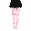 Medias de cuerpo enteras a rayas para venta al por mayor Accesorios para disfraces de Navidad y Halloween Calcetines a rayas Medias para adultos