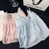 Pijama con Almohadillas para el Pecho para Mujer, Textura de Algodón Nube de Verano, Sensación de Alta Gama, Se Puede Usar Afuera, Pantalones Cortos de Tirantes de Dibujos Animados, Conjunto de Ropa para el Hogar