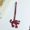 Colgante de Perro de Dibujos Animados Huayang Llavero de Perro con Ojos Grandes y Espalda Arqueada de Piel Sintética Llavero de Cuero Colgante para Bolso Accesorios para Ropa