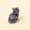 Grava de cristal natural transfronteriza pegamento gato lindo gato decoración de escritorio para el hogar oficina adornos de resina venta al por mayor