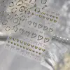 Tomoni&No Te Pierdas Pegatinas Metálicas para Uñas Ins Populares Modernas Simples Forma de Corazón Joyería Material