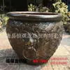 Fundición Cobre Puro Tanque Grande Peces de Agua Poco Profunda Cultivo Cuenca de Cobre Exterior Patio Hogar Loto Cilindro de Cobre Cilindro de Hierro Absorbente de Agua Cilindro de Cobre
