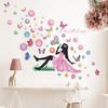 Nova LD96016 fresco borboleta flor bolha menina quarto de cabeceira casa parede decoração adesivo de parede autoadesivo