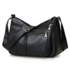 Bolsa transversal para mulheres de meia-idade, casual elegante, de ombro único, couro macio, grande capacidade, bolsa da moda em pele de ovelha para mães de meia-idade e idosas