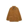 Ropa de Mujer para Comercio Exterior Lista para Usar del Fabricante Venta al por Mayor 2025 Nueva Chaqueta Acolchada de Pana con Solapa de Manga Larga Chaqueta de Algodón