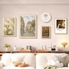 Pintura Mural Retro Paisaje Mural de Nicho Senior Pintura para Colgar en la Pared Pintura Decorativa para Sala de Estar Estilo Americano Fondo Estilo Francés
