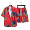 Tailândia Yunnan Festival de Salpicar Água Férias Turismo Camisa de Flores Manga Curta Roupa de Praia Verão Fina Secagem Rápida Homens e Mulheres Casal