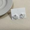 Pendientes de Moda de Lujo Ligero de Gama Alta con Pétalos de Perla, Pendientes de Diseño Dulce Fresco Pastoral