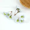 Cabezas de flores simuladas de cinco pétalos para manualidades DIY, decoraciones de flores coloridas, arreglos de pared de flores para bodas, accesorios de flores artificiales al por mayor