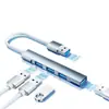 Estación de Acoplamiento USB de Uno a Cuatro Convertidor Cable Adaptador USB Tipo-C a USB para Tablets, Laptops, Teléfonos Móviles y Memorias USB