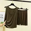 Conjunto de Pijama de Verano para Mujer con Camiseta sin Mangas de Modal y Shorts Nuevo 2024 Ropa de Casa Delgada