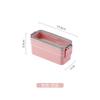 Caixa de almoço de palha de trigo estilo japonês de três camadas caixa de almoço portátil caixa de almoço para micro-ondas caixa de almoço com compartimento de camada dupla caixa de almoço de plástico PP