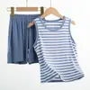 Pijama Infantil Body Modal Conjunto para Meninos Shorts de Casa para Crianças Grandes Verão Fino Respirável Roupa de Casa para Bebê