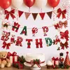 Atmosfera de Natal Bandeirola de Aniversário Estilo Doce e Fofo Banners com Letras Decorações Suspensas Espirais Enfeites para Topo de Bolo
