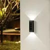 Luz de Pared Solar para Paisajismo Exterior, Patio, Decoración de Pared de Ambiente Impermeable, Iluminación Arriba y Abajo para Terraza, Lavado de Pared