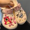 Nuevas Zapatos de Cueva de Monstruo Princesa Perro de Dibujos Animados de Goma Suave Zapatos Flor Niños y Niñas Hebilla de Zapato DIY Decoración de Hebilla I