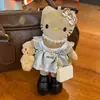 Gatito de Piernas Largas Arcoíris Cabello Largo Rizado Muñeco de Peluche Llavero Colección Lindo Moderno Colgante de Bolsa de Alta Gama