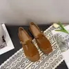 Zapatos Mary Jane Retro en forma de T para mujer, nueva versión coreana de otoño 2026, punta cuadrada, boca poco profunda, suela plana, zapatos para el trabajo y el commuting