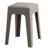 Taburete de Plástico Engrosado para Uso Doméstico, Extra Grueso, Moderno y Sencillo, Apilable, Cómodo para Estar Sentado Mucho Tiempo, Taburete Cuadrado Alto, Banco