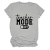 Modo Profesor Desactivado Amazon Wish Sitio Web Independiente Informal Versátil Moda Camiseta de Manga Corta con Cuello Redondo para Mujer