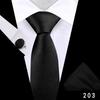 Corbata de Negocios para Hombre Pañuelo de Bolsillo Traje Vestido Banquete Camisa Rojo Negro Polo Lunares Cuadros Corbata de 8cm