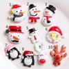 Tamanho pequeno Natal Boneco de Neve Pinguim velho cabeça resina remendo DIY Natal vento hairpin acessórios de cabelo pingente acessórios